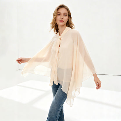 Women's Short Solid-Colored Cardigan Outerwear Sun-Protective Jacket