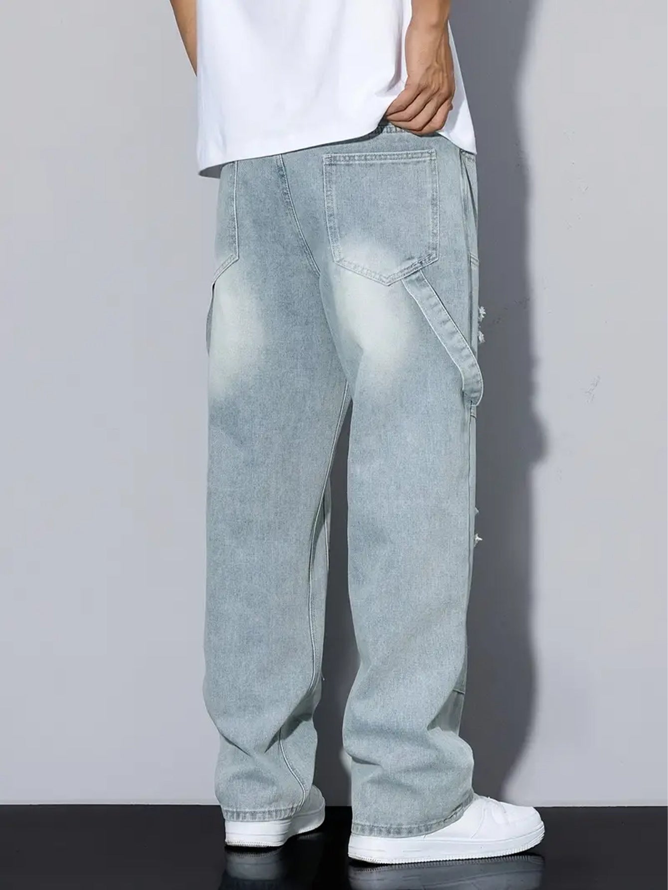 Men's Light Blue Ripped Jeans