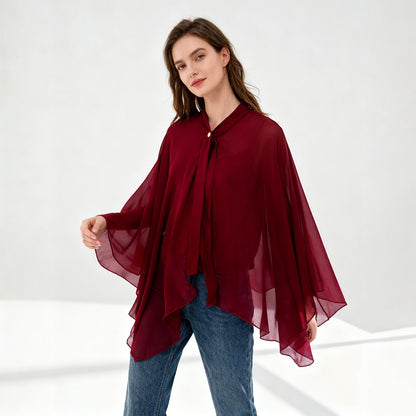 Women's Short Solid-Colored Cardigan Outerwear Sun-Protective Jacket