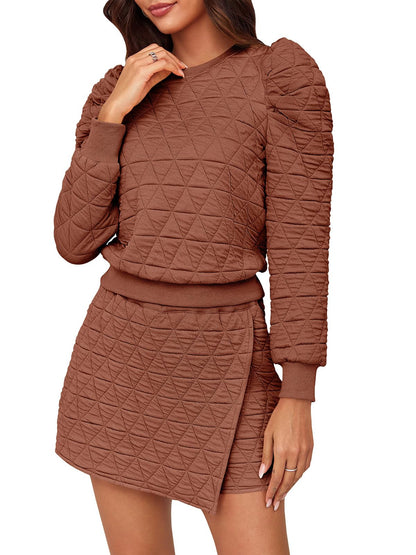 Fisoew Women's 2 Piece Lounge Wear Set Long Sleeve
