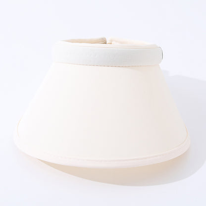 Solid-color Petal-shapedpen-top Sun Hat,