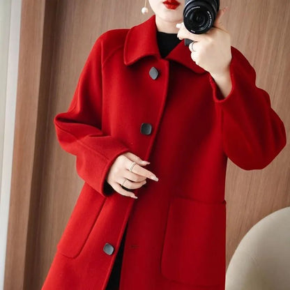 Double Faced Wool Slim Fit Flattering Coat