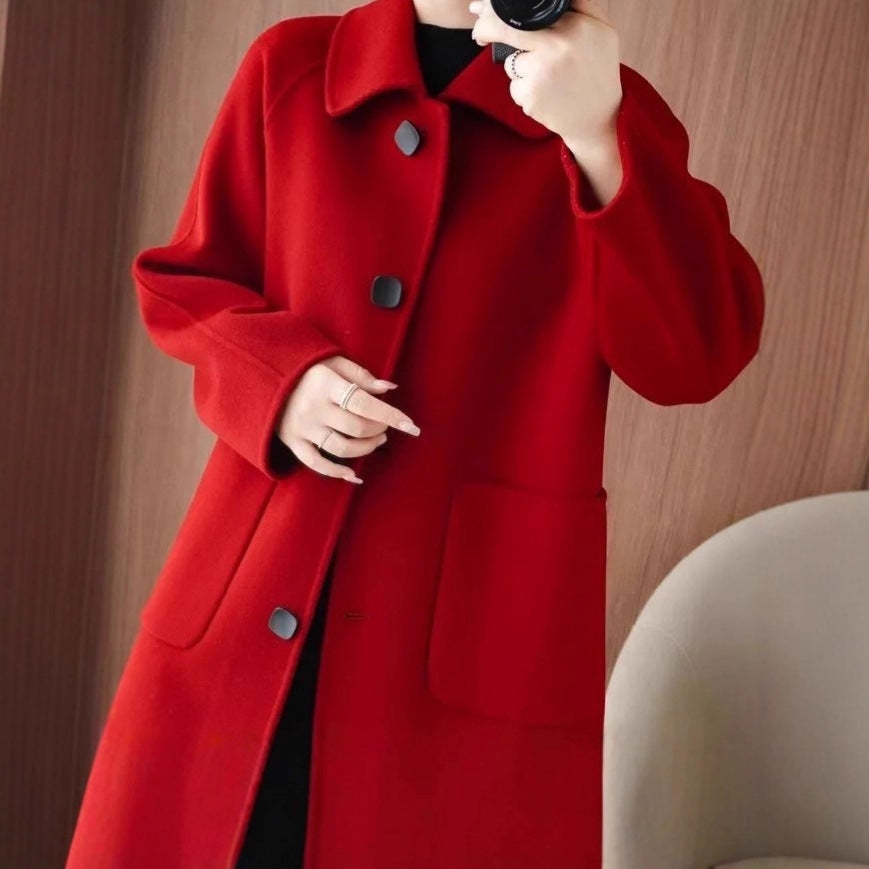 Double Faced Wool Slim Fit Flattering Coat