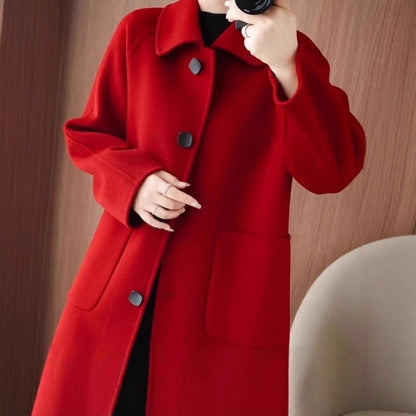 Double Faced Wool Slim Fit Flattering Coat