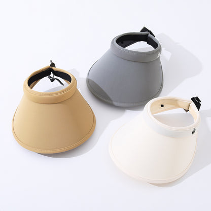 Solid-color Petal-shapedpen-top Sun Hat,