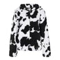 Women's Casual Fashion Plush Printed Zip-Up Jacket