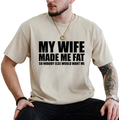 Men's Creative English Letter Print T-Shirt