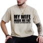Men's Creative English Letter Print T-Shirt