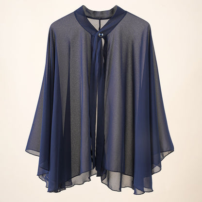 Women's Short Solid-Colored Cardigan Outerwear Sun-Protective Jacket