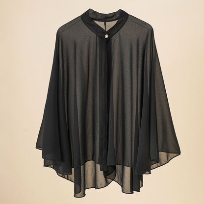 Women's Short Solid-Colored Cardigan Outerwear Sun-Protective Jacket