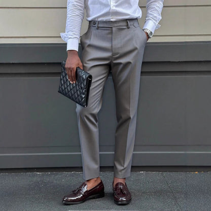 Men's Business Suit Trousers Straight-Leg Pants