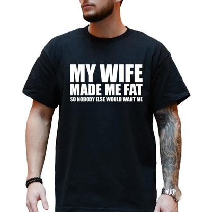 Men's Creative English Letter Print T-Shirt