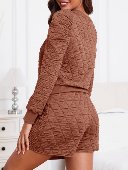 Fisoew Women's 2 Piece Lounge Wear Set Long Sleeve