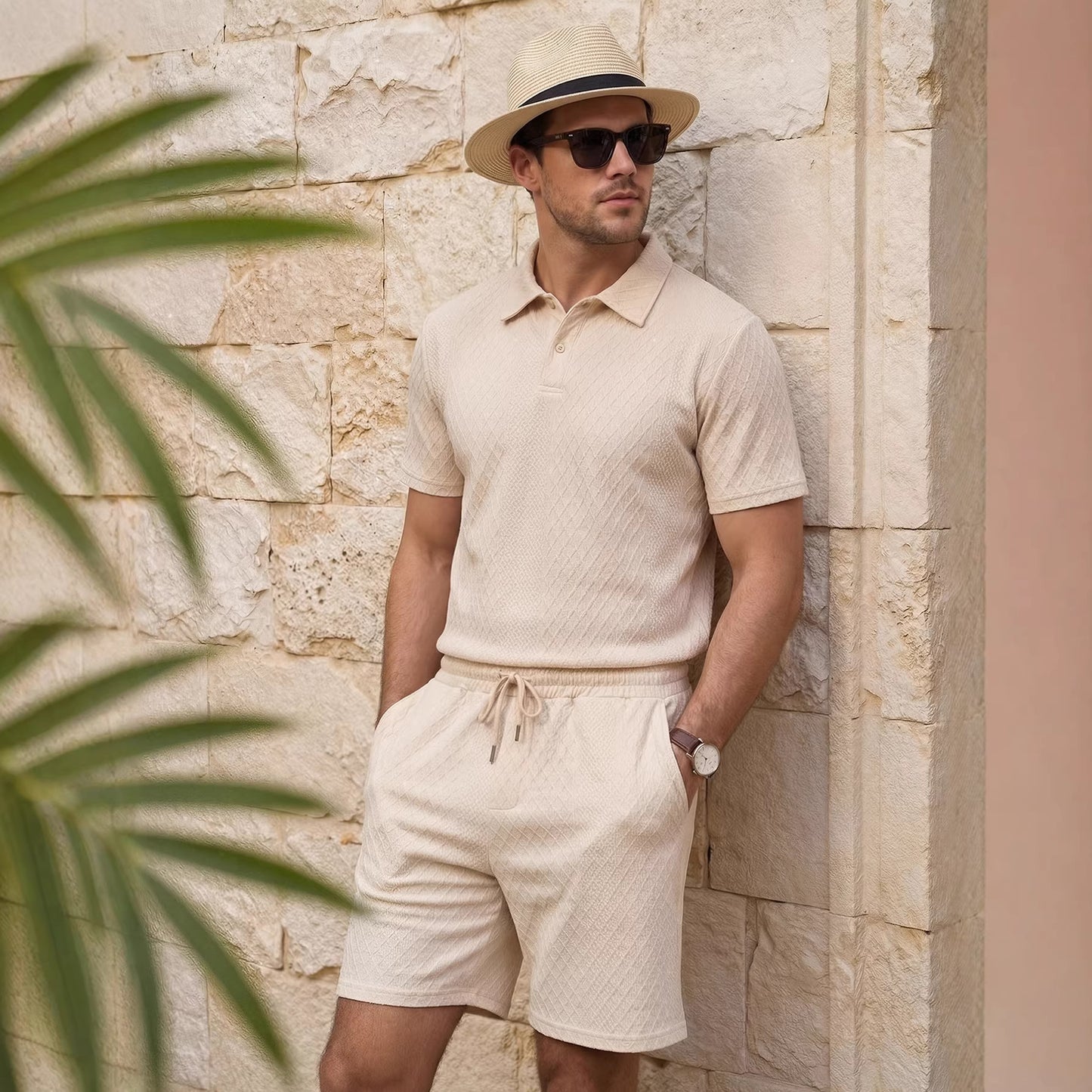 Men's Sporty Shirt And Pants Set