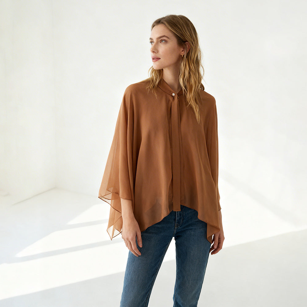 Women's Short Solid-Colored Cardigan Outerwear Sun-Protective Jacket