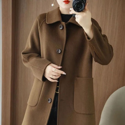 Double Faced Wool Slim Fit Flattering Coat