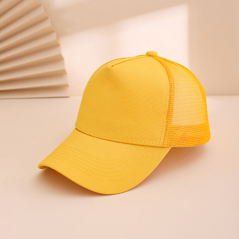 Men's And Women's Identical Solid-color Canvas Cap